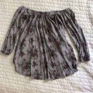 Floral off the shoulder top